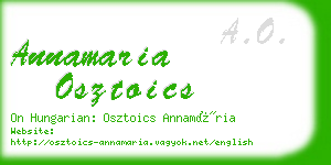 annamaria osztoics business card